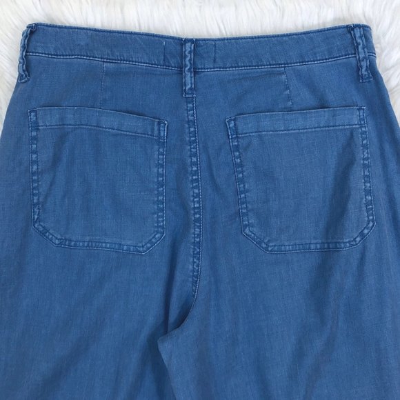 Anthropologie Blue Wide Leg Pants - Picture 11 of 16